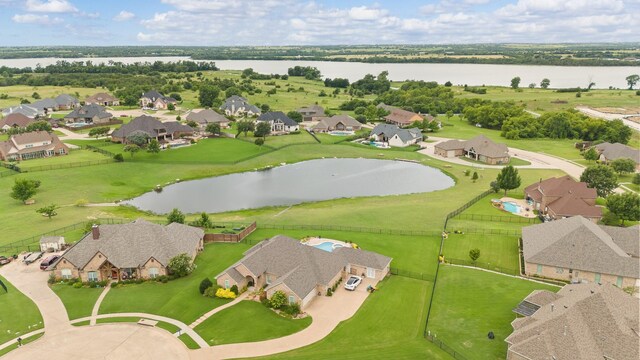 2008 Natchez Ct, Cleburne, TX 76033 - aerial view of residential area featuring a nearby body of water