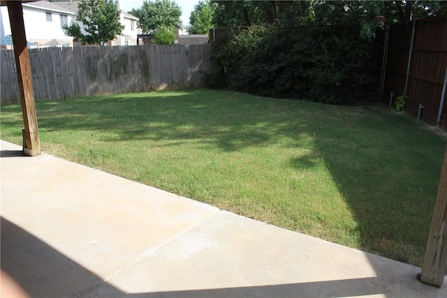 2501 Windchase Dr, Flower Mound, TX 75028 - fenced backyard featuring a patio