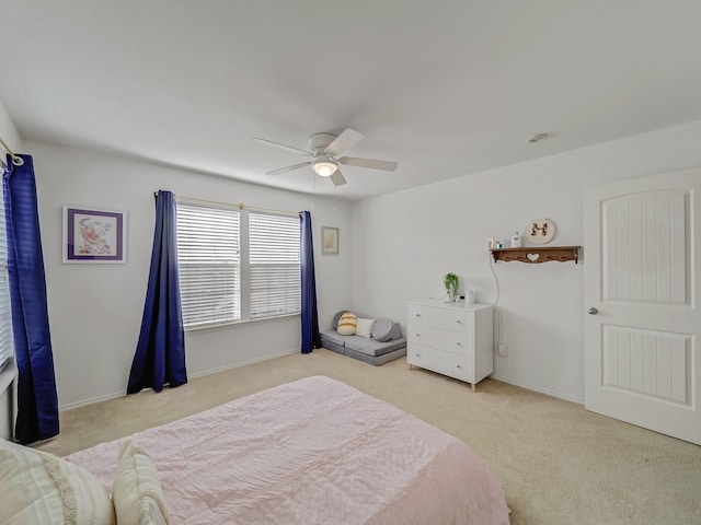 2021 Prospect Ln, Providence Village, TX 76227 - carpeted bedroom with baseboards and a ceiling fan