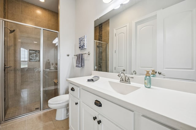 6603 Erin Ln, Parker, TX 75002 - full bath with vanity, a shower stall, and tile patterned flooring