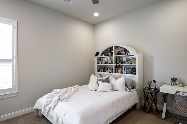 6603 Erin Ln, Parker, TX 75002 - bedroom featuring carpet floors, recessed lighting, and ceiling fan