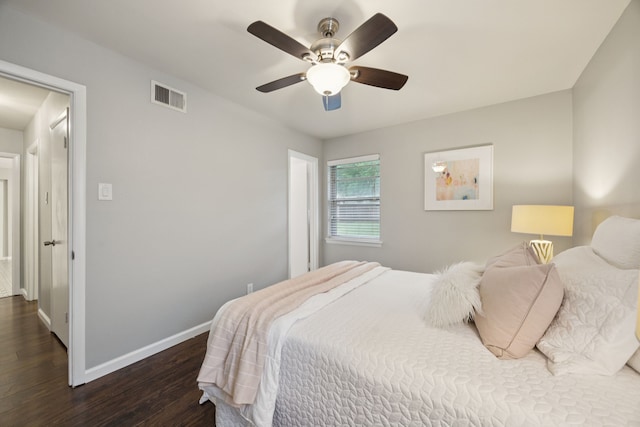 11335 Fernald Ave, Dallas, TX 75218 - bedroom featuring wood finished floors and ceiling fan