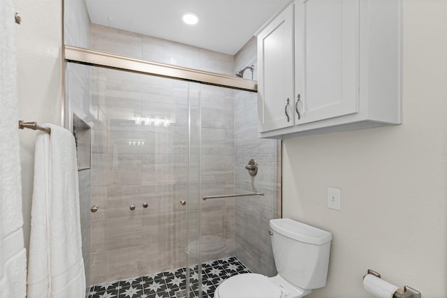102 Collin Ct, Prosper, TX 75078 - bathroom featuring toilet and a stall shower