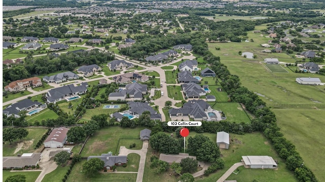 102 Collin Ct, Prosper, TX 75078 - aerial view of property's location with nearby suburban area