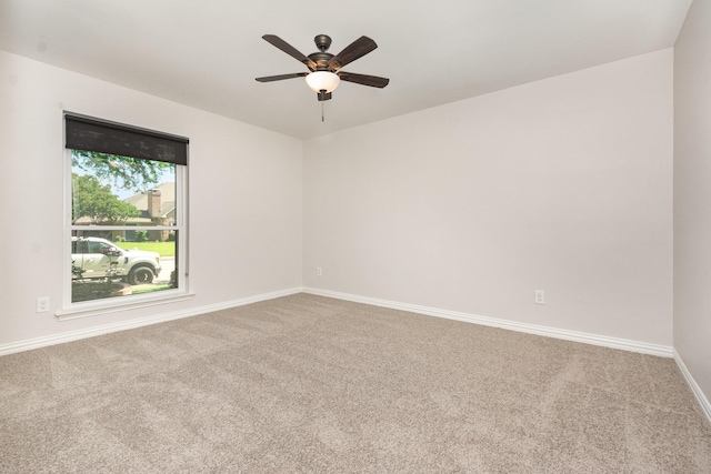 4410 Briargrove Ln, Dallas, TX 75287 - carpeted spare room featuring a ceiling fan and baseboards