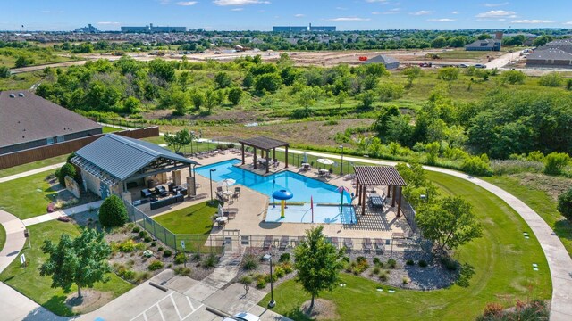 8116 Charford Dr, Fort Worth, TX 76131 - drone / aerial view of a pool