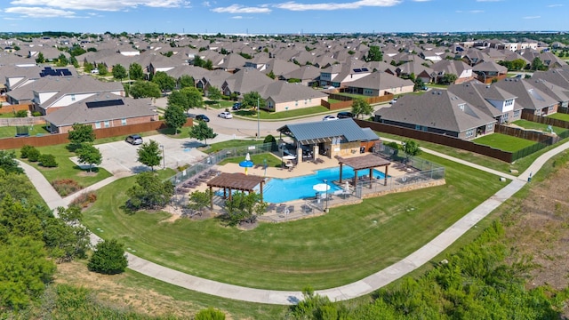 8116 Charford Dr, Fort Worth, TX 76131 - aerial perspective of suburban area with a pool area