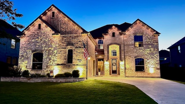 1518 Primrose Pl, Haslet, TX 76052 - french country home with stone siding and a front yard