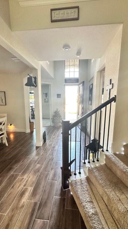 1518 Primrose Pl, Haslet, TX 76052 - stairs with wood finished floors and baseboards