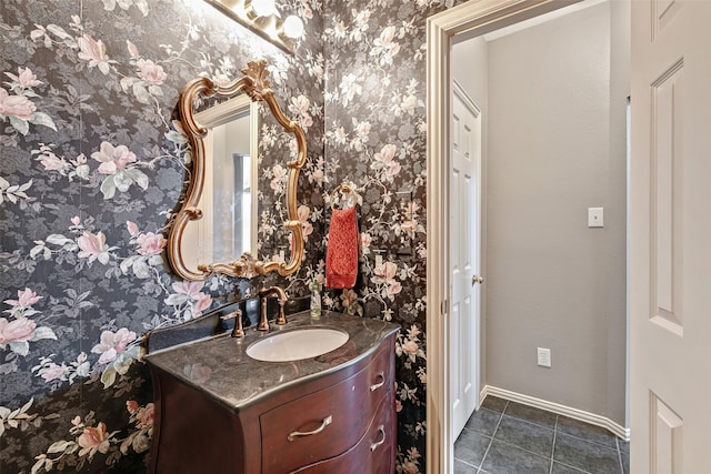 3212 Cantura Dr, Mesquite, TX 75181 - bathroom with vanity and tile patterned floors