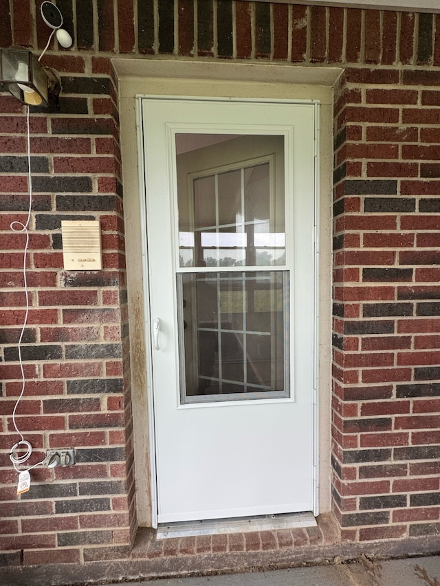3212 Cantura Dr, Mesquite, TX 75181 - doorway to property with brick siding