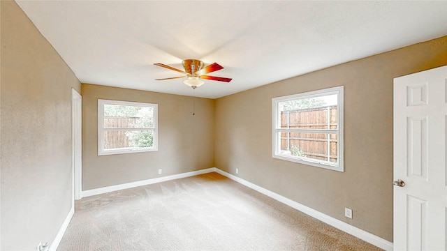 2305 Briarwood Ln, Carrollton, TX 75006 - unfurnished room with ceiling fan and light carpet