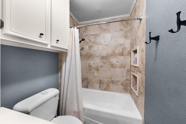 1440 Live Oak St, Sulphur Springs, TX 75482 - bathroom with shower / bath combo with shower curtain and a textured wall