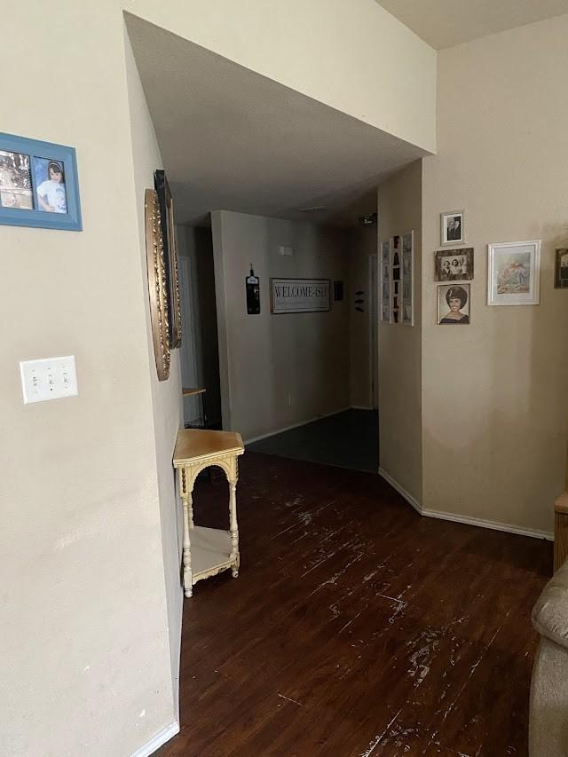 253 Pine Crest Dr, Justin, TX 76247 - hall with hardwood / wood-style flooring