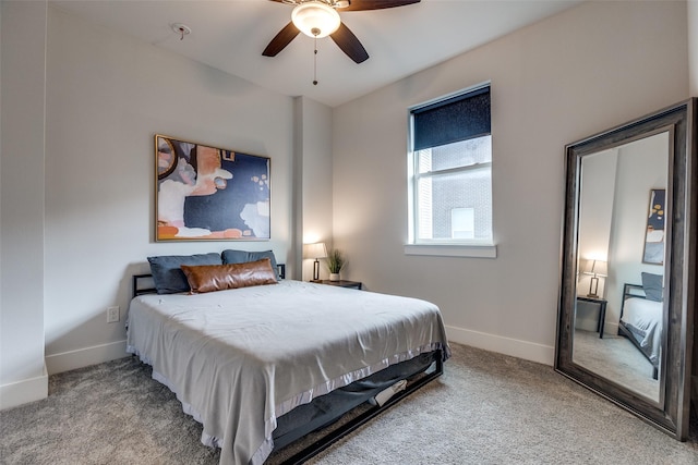 381 E Greenbriar Ln Unit 501, Dallas, TX 75203 - bedroom with carpet floors and a ceiling fan