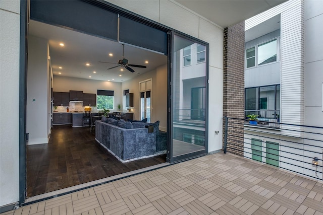 381 E Greenbriar Ln Unit 501, Dallas, TX 75203 - patio / terrace featuring ceiling fan