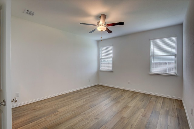 5221 Rockrose Ln, Princeton, TX 75407 - spare room featuring light wood finished floors and ceiling fan