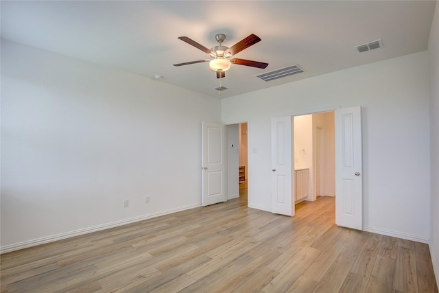 5221 Rockrose Ln, Princeton, TX 75407 - unfurnished bedroom with light wood finished floors and ceiling fan