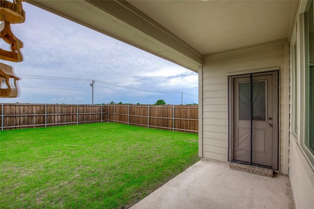 5221 Rockrose Ln, Princeton, TX 75407 - fenced backyard with a patio