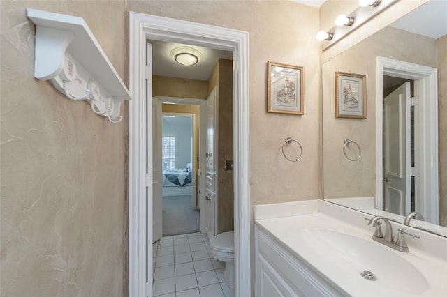 5729 Ridgehaven Dr, Plano, TX 75093 - bathroom featuring tile patterned flooring and vanity