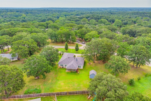 15 Cumberland Cir, Denison, TX 75021 - aerial view of property and surrounding area featuring a forest