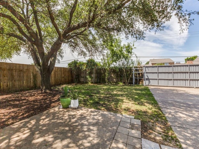 2614 San Saba St, Mesquite, TX 75150 - fenced backyard featuring a patio area