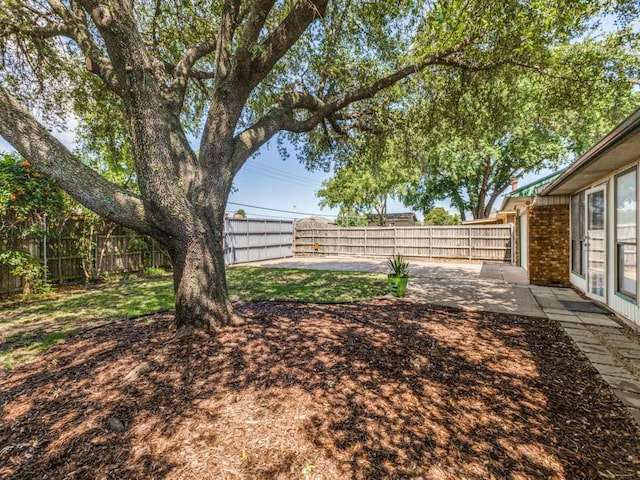 2614 San Saba St, Mesquite, TX 75150 - fenced backyard featuring a patio