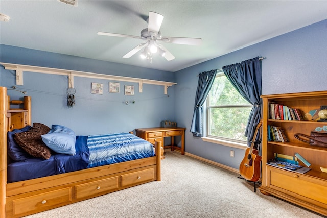 6707 Canyon Crest Dr, Fort Worth, TX 76132 - bedroom featuring carpet flooring and ceiling fan