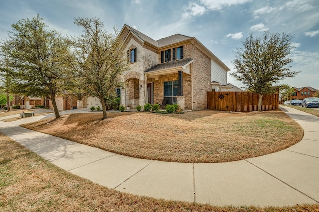 447 Brighton St, Roanoke, TX 76262 - view of front of house featuring brick siding and stone siding