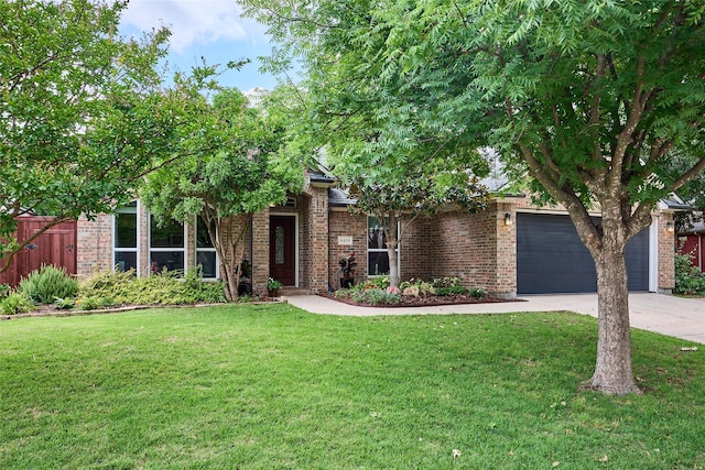 5513 Hill Haven Ct, Frisco, TX 75035 - obstructed view of property with a garage, driveway, and brick siding