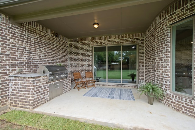 309 Red River Cir Trail, Highland Village, TX 75077 - view of patio with an outdoor kitchen