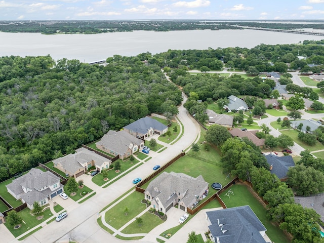 309 Red River Cir Trail, Highland Village, TX 75077 - aerial view of residential area featuring a large body of water