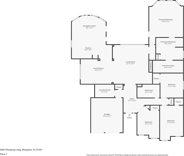 2402 Pittsburg Lndg, Mesquite, TX 75181 - view of property floor plan