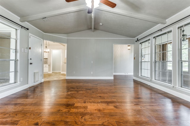 1614 Baltimore Dr, Richardson, TX 75081 - empty room with hardwood / wood-style flooring, ceiling fan, and healthy amount of natural light