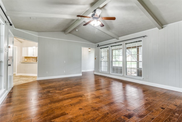 1614 Baltimore Dr, Richardson, TX 75081 - unfurnished room featuring hardwood / wood-style floors, ceiling fan, and wood walls