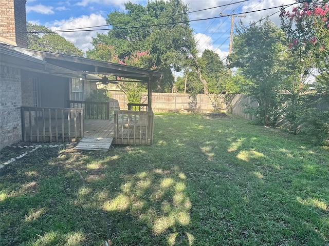 5722 Sagebrush Trl, Arlington, TX 76017 - fenced backyard with a deck