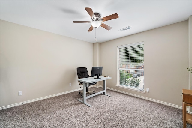4270 Crooked Stick Dr, Frisco, TX 75035 - carpeted office with ceiling fan and baseboards