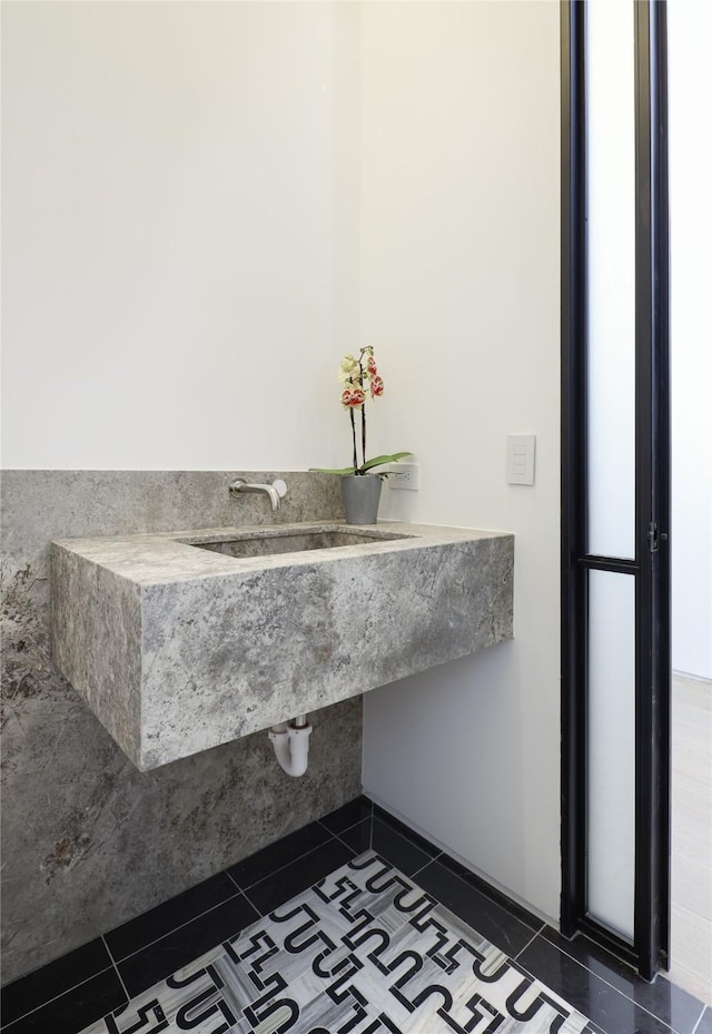 3626 Edgewater St, Dallas, TX 75205 - bathroom with tile patterned floors and a sink
