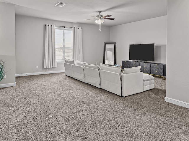 200 Tanager Dr, Rhome, TX 76078 - living area featuring ceiling fan and carpet flooring