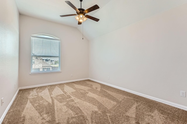 140 Godstone Ln, Prosper, TX 75078 - unfurnished room featuring carpet floors, a ceiling fan, and vaulted ceiling