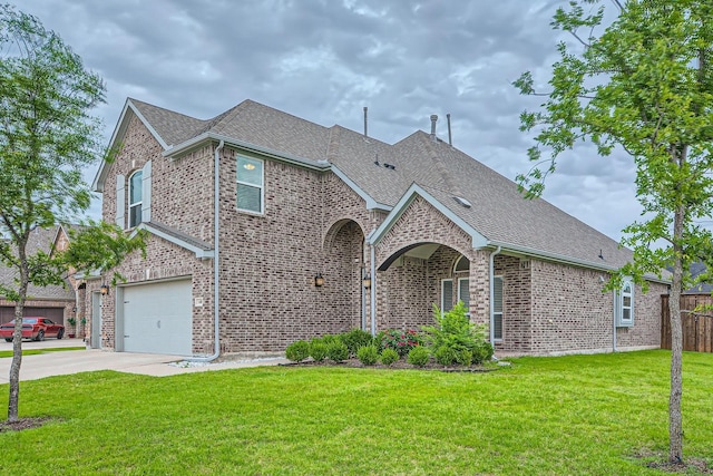 140 Godstone Ln, Prosper, TX 75078 - view of front of property featuring brick siding, driveway, an attached garage, and a shingled roof