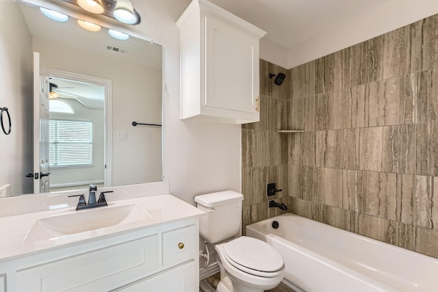 140 Godstone Ln, Prosper, TX 75078 - full bathroom with vanity, shower / bathtub combination, and a ceiling fan