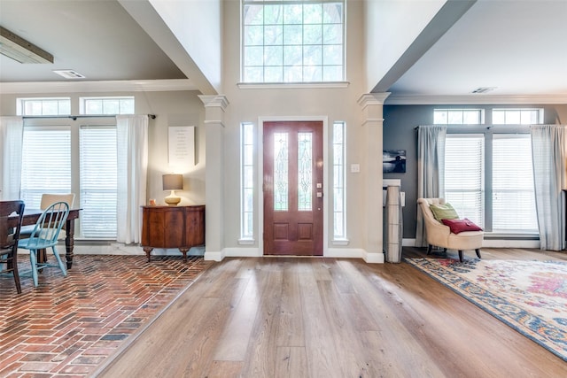 200 Stone Hollow Ct, Prosper, TX 75078 - foyer entrance featuring crown molding