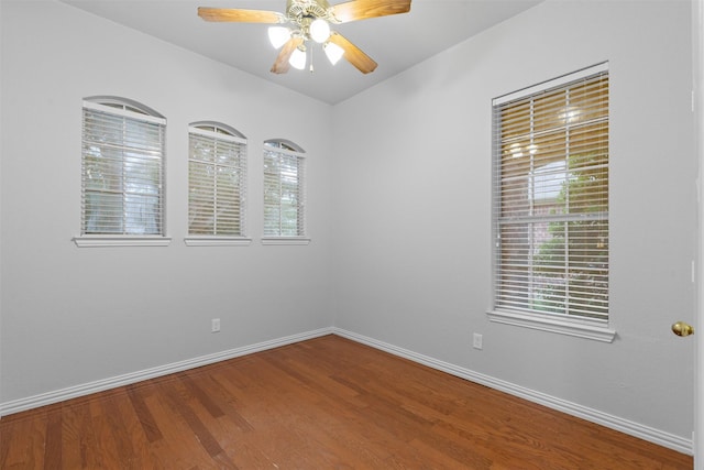 8128 Hosta Way, Fort Worth, TX 76123 - spare room featuring wood finished floors and ceiling fan