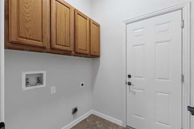 8128 Hosta Way, Fort Worth, TX 76123 - laundry area with cabinet space, electric dryer hookup, and hookup for a washing machine