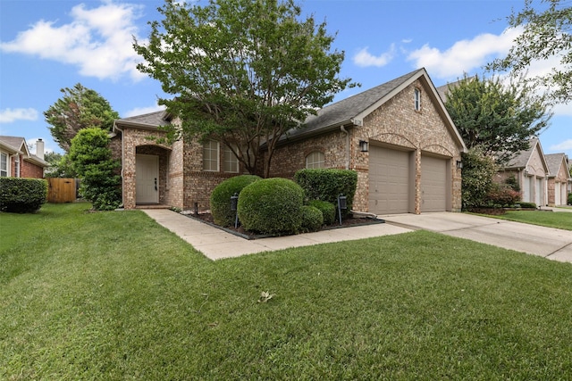 8128 Hosta Way, Fort Worth, TX 76123 - view of front of property with brick siding, concrete driveway, a garage, and a shingled roof