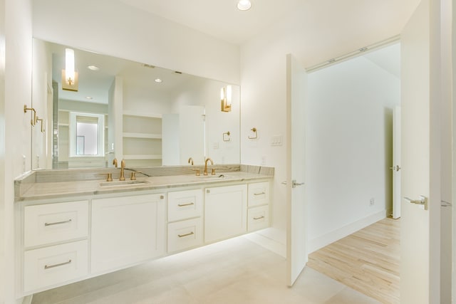 1847 Summit Ave Unit 2B, Dallas, TX 75206 - full bathroom with double vanity and recessed lighting