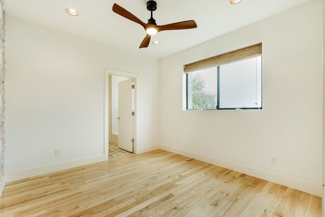 1847 Summit Ave Unit 2B, Dallas, TX 75206 - empty room featuring ceiling fan, wood finished floors, and recessed lighting