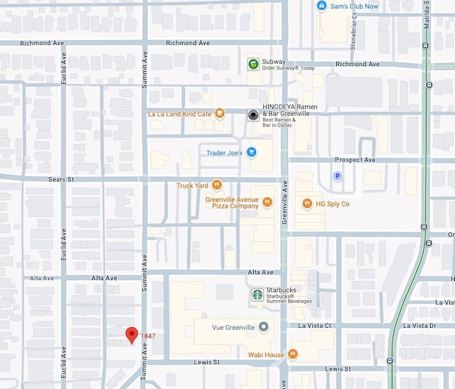 1847 Summit Ave Unit 2B, Dallas, TX 75206 - map of property with streets / nearby areas