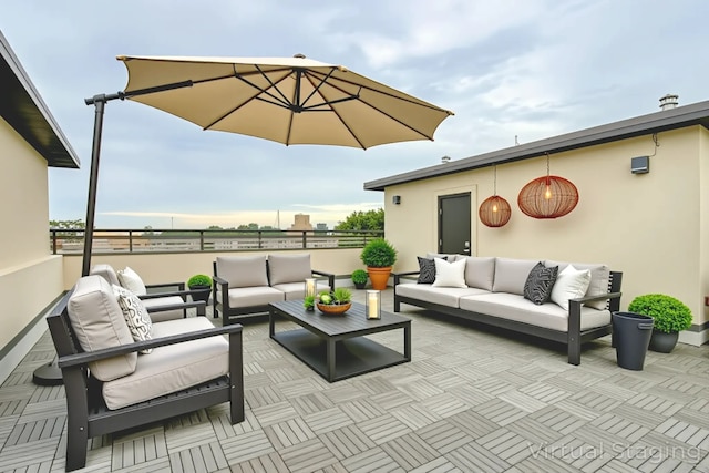 1847 Summit Ave Unit 2B, Dallas, TX 75206 - view of patio with an outdoor living space